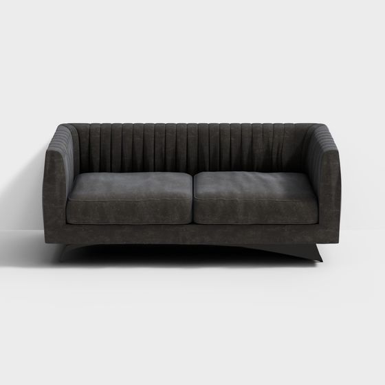 Elegant Low-Polygon Sofa 3D model for Modern Interiors