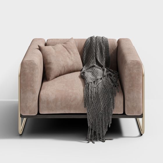 Unique Low-Poly Sofa 3D model for Modern Interiors