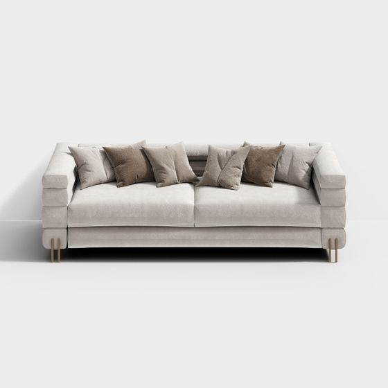 Urban Comfort Low-Poly Sofa 3D model