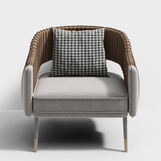 Elegant Low-Poly Armchair 3D model