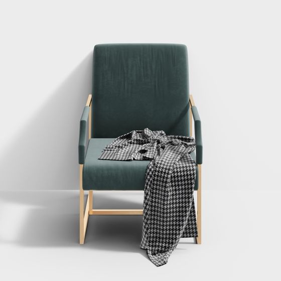 Velvet Lounge Chair 3D model