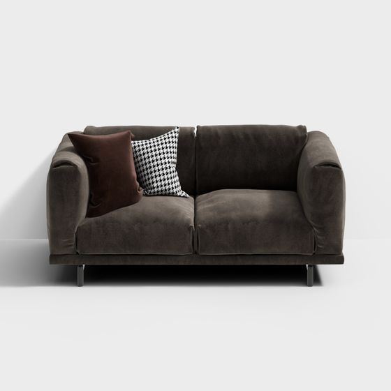 Elegant Low-Poly Sofa 3D Model for Modern Interiors