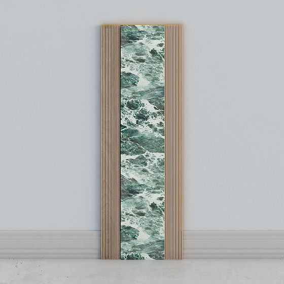 Stylish Marble Ocean Panel 3D model for Creative Projects