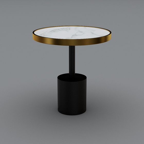Stylish Low-Poly Round Table 3D model