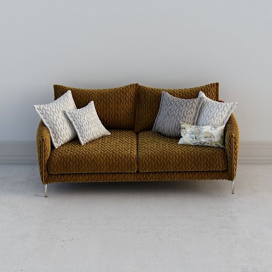 Chic Low-Poly Sofa 3D Model for Contemporary Spaces