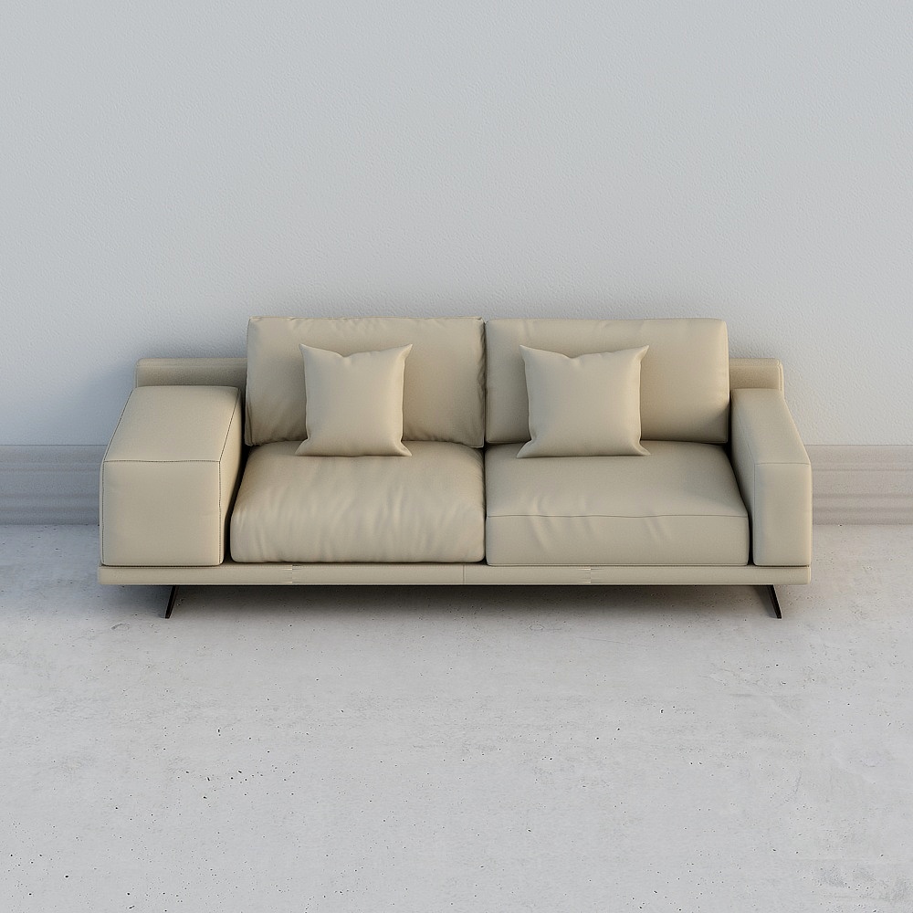 Modern Low-Poly Sofa 3D model for Interior Design
