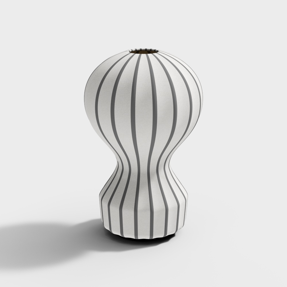 Streamlined Vase 3D Model – Ceramic Finish Design