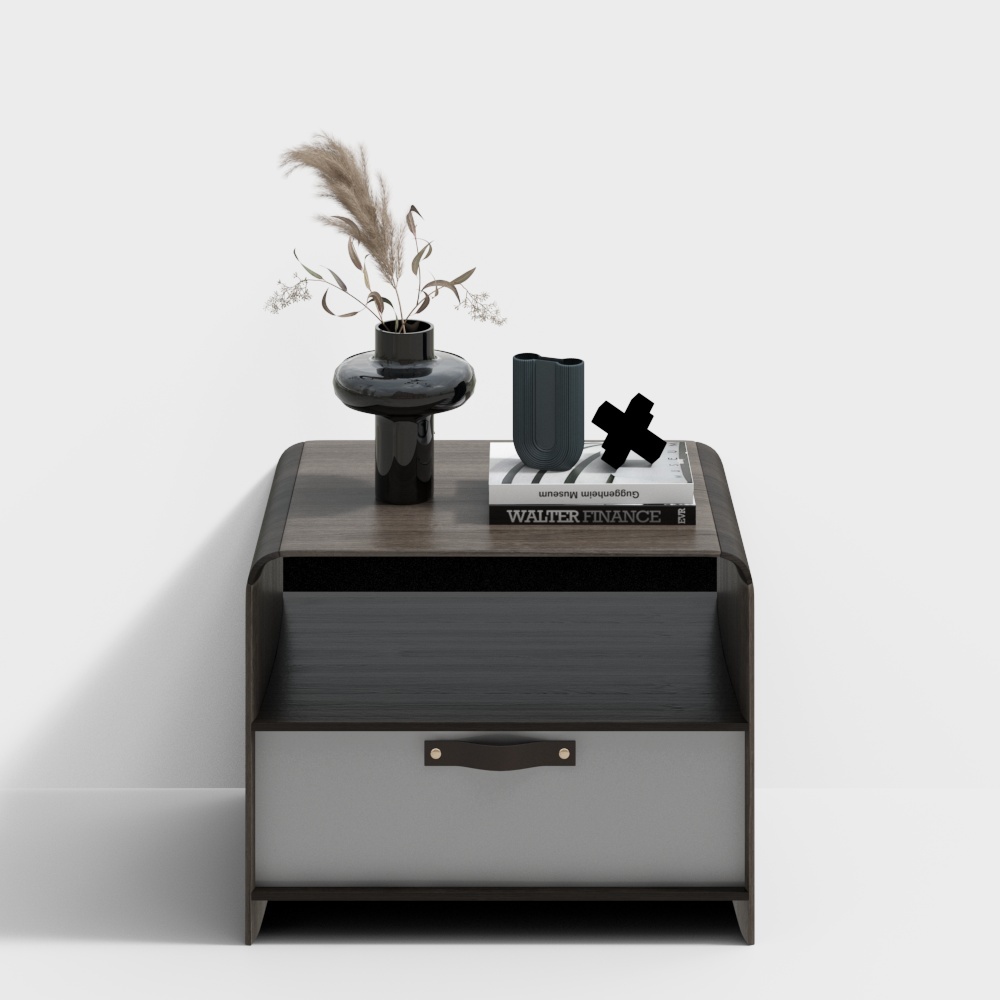 Sleek Modern Bedside Table 3D model