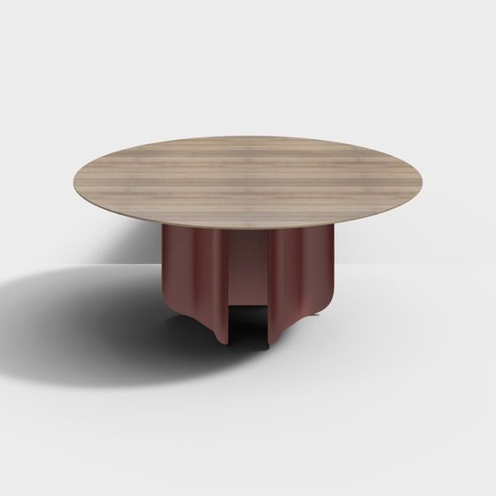 Streamlined Round Table 3D model