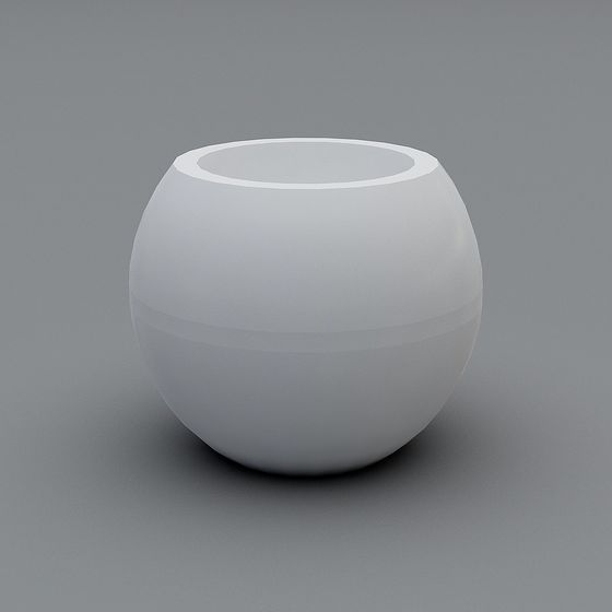 Stylish Low-Poly Round Vase 3D model for Modern Interiors