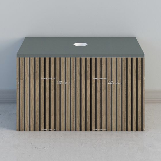 Natural Wood Grain Bathroom Cabinet 3D model