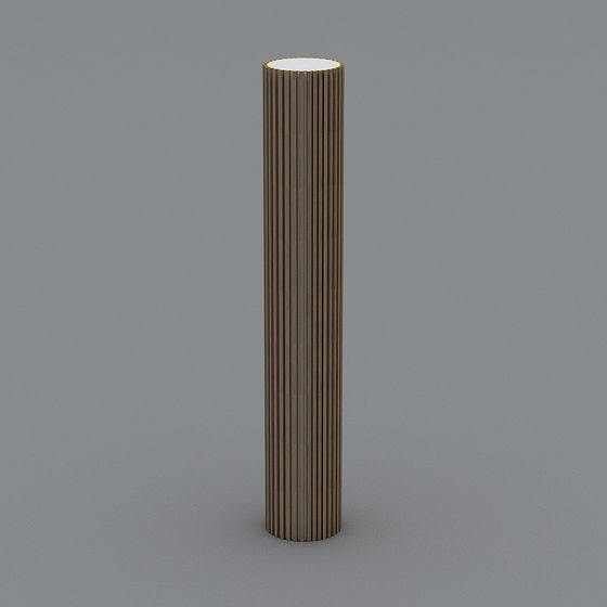 Elegant Low Polygon Column Lamp 3D Model for Creative Projects