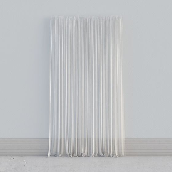 Charming Sheer Drapes 3D Model for Creative Spaces