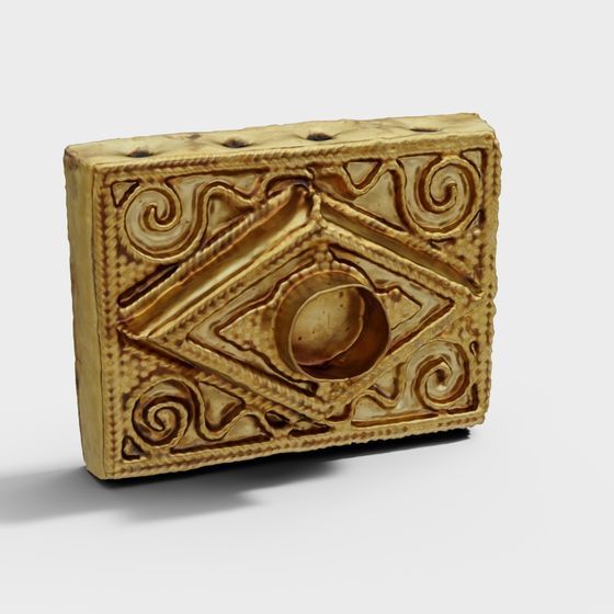 Vintage Brick Relief 3D Model