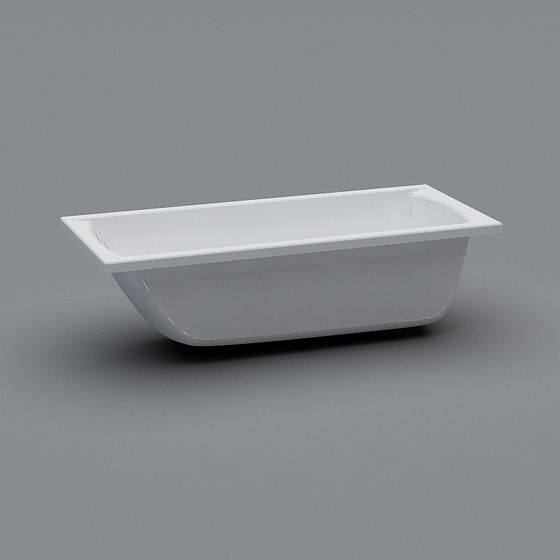 Elegant Minimalist Bathtub 3D model