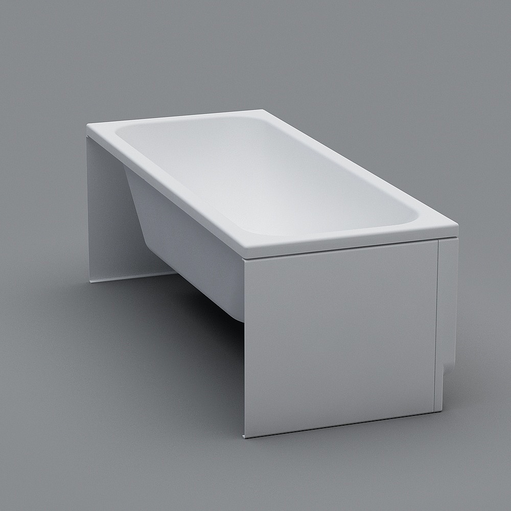 Minimalist Bathtub 3D model for Modern Interiors