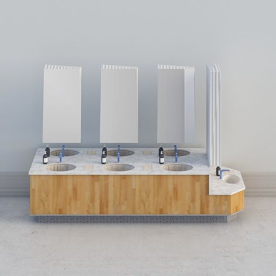 Public Sink Station 3D model for Modern Spaces