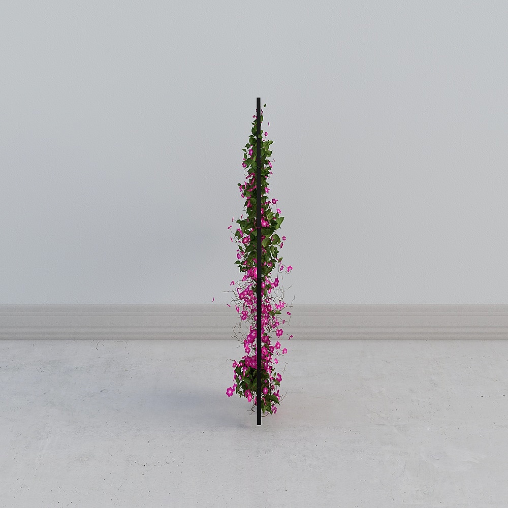 Vibrant Climbing Flower Rack Low-Poly 3D Model