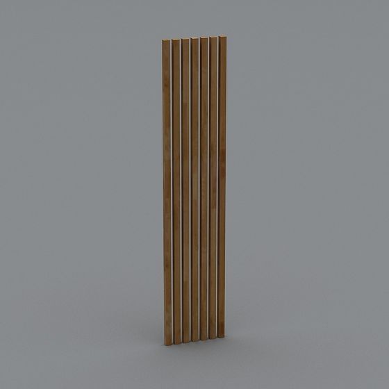 Minimalist Wooden Slat Room Divider 3D model