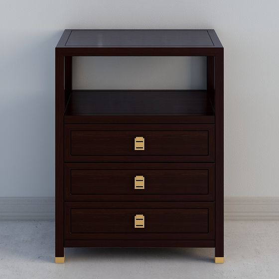 Elegant Bedside Table 3D Model for Modern Interiors