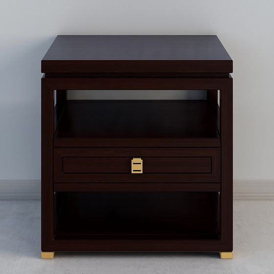 Elegant Low-Polygon Nightstand 3D model