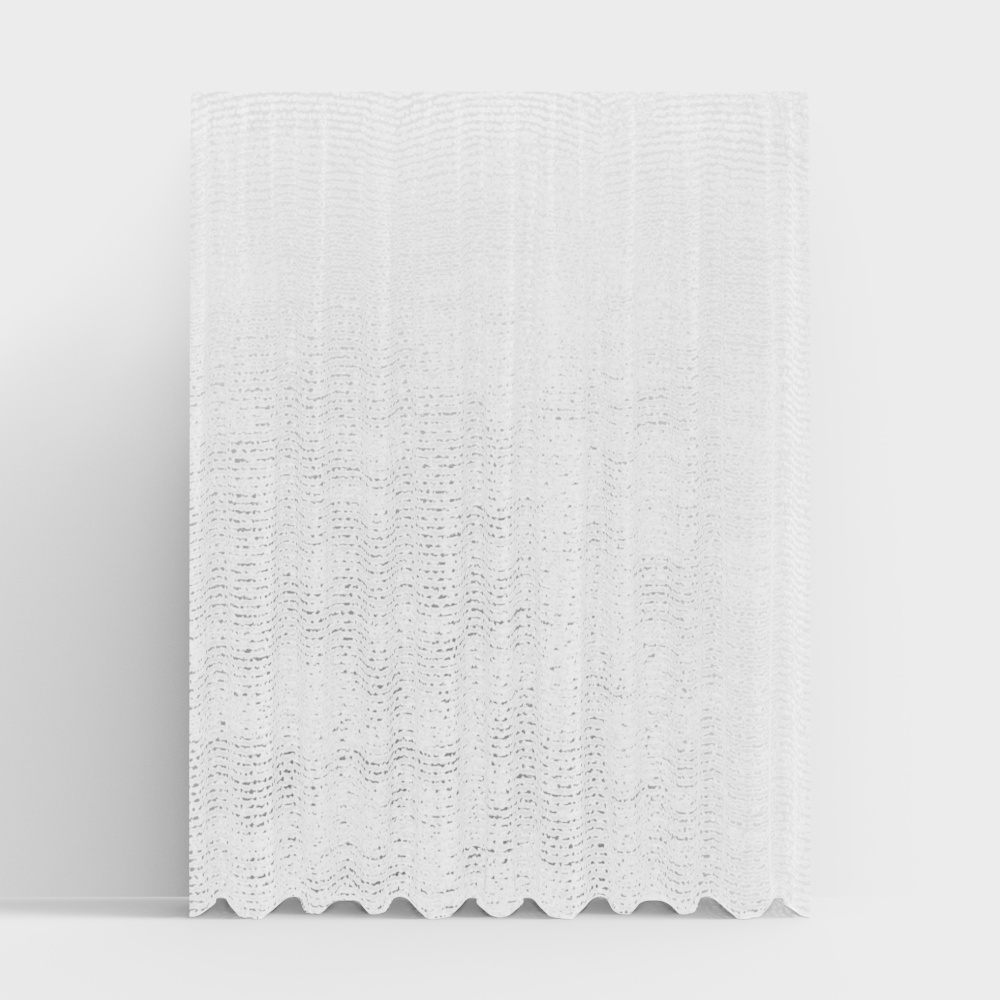 Lightweight Curtain 3D Model – Soft Fabric Texture