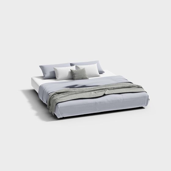 Modern Minimalist Bed 3D model