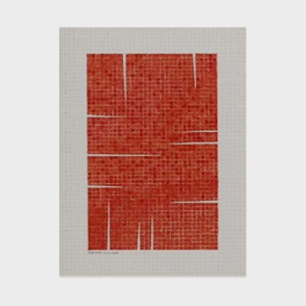 Abstract Geometric Door 3D Model – Urban Red Design