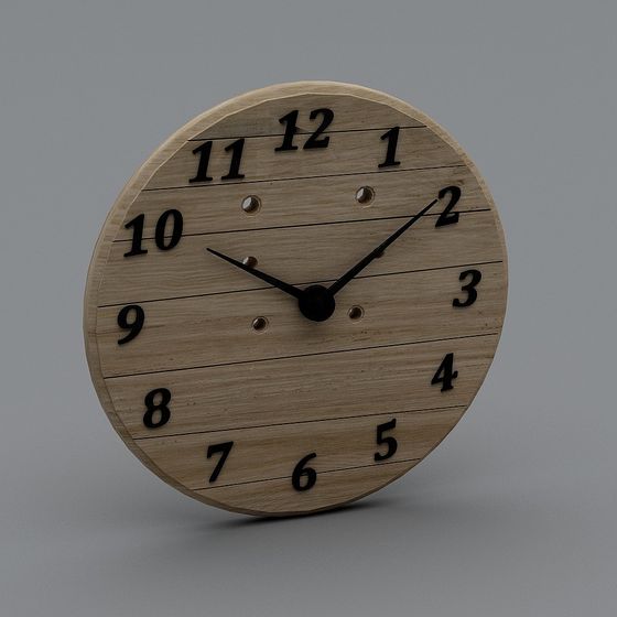 Unique Low-Poly Clock 3D model with Detailed Texture