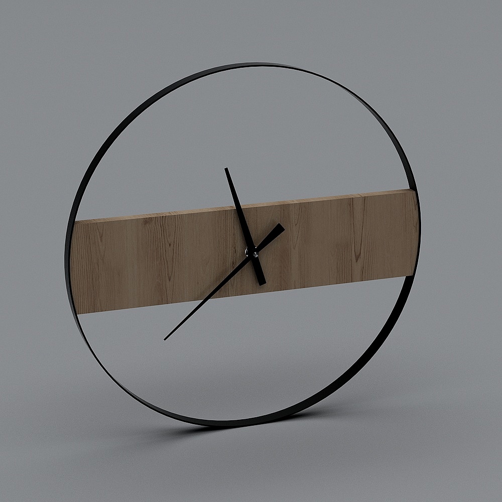 Elegant Low-Poly Clock 3D model Design