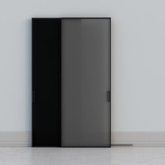 Modern Minimalist Sliding Door 3D model