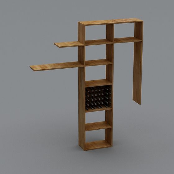 Geometric Flexible Wine Cabinet 3D model
