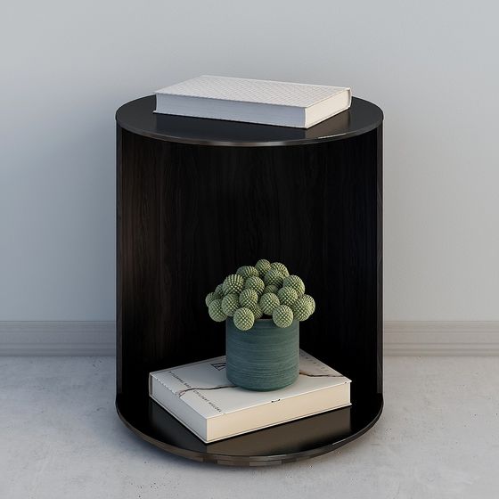 Elegant Cylindrical Side Table 3D model