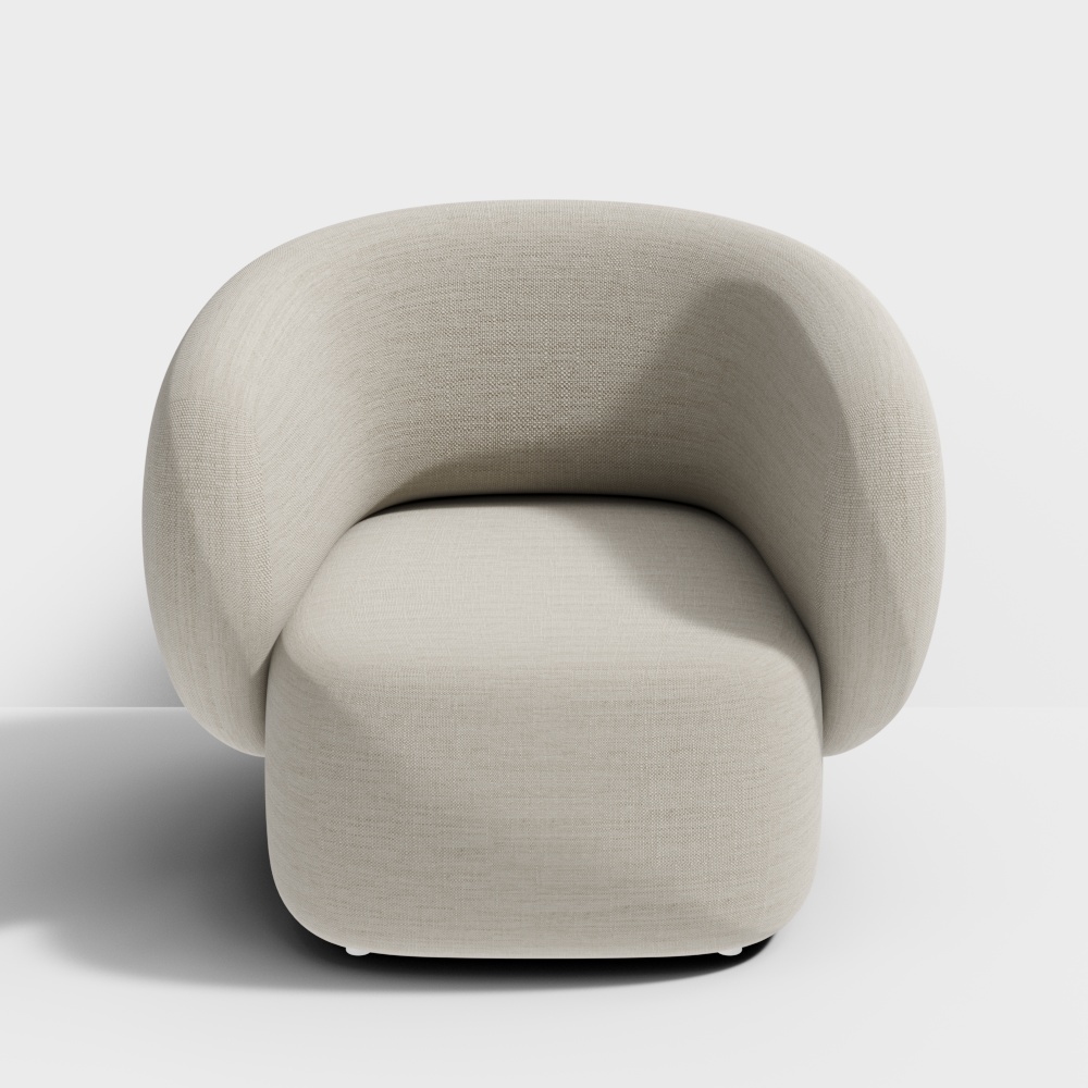 Grado Gadot Yibao Italienischer minimalistischer Sandfreigabe Kunst netz neuer Licht Luxus moderner schlichter gebogener Sofa - Einzelstück milchig weiß