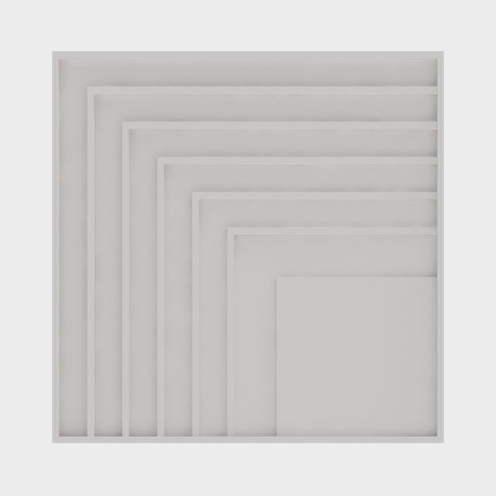 Layered Squares 3D Model for Modern Design