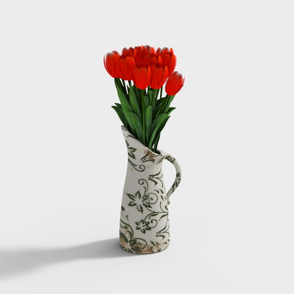 "Arrangement artificiel de tulipe dans FloralPitcher"