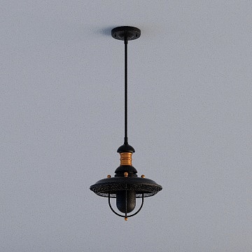 Vintage Industrial Pendant Light 3D Model