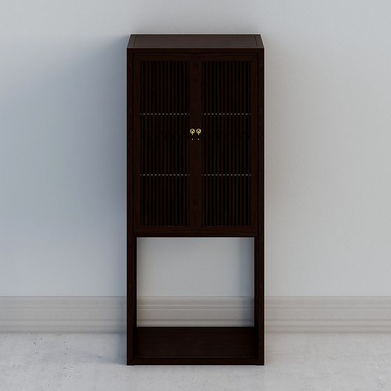 Wooden Screen Cabinet 3D model