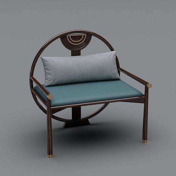 Elegant Low-Polygon Armchair 3D model