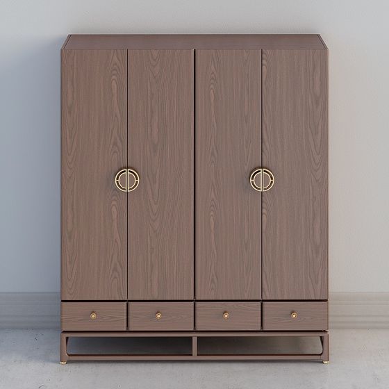 Elegant Modern Wardrobe 3D model