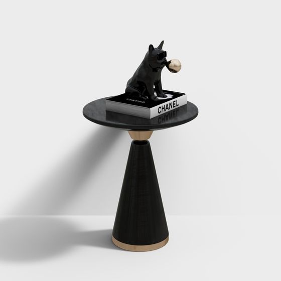 Charming Dog and Desk 3D model