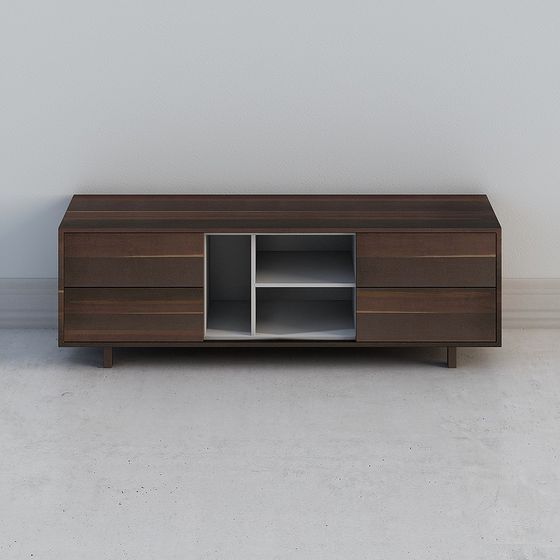 Modern Low-Poly TV Cabinet 3D model