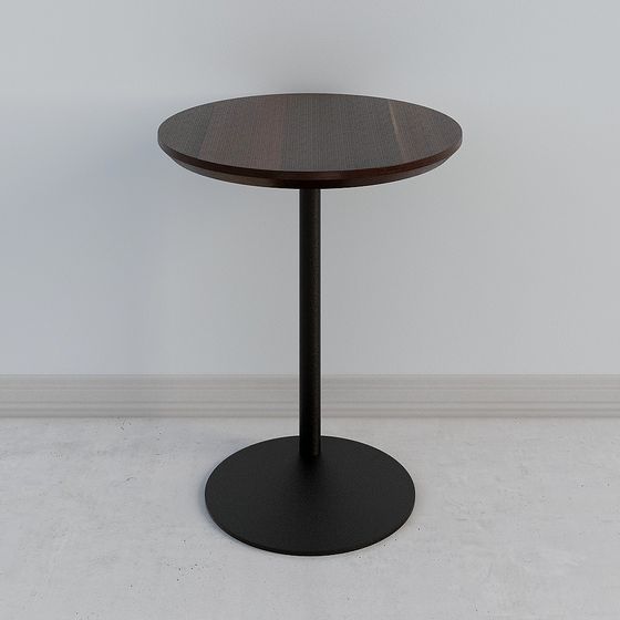 Elegant Low-Poly Round Table 3D model