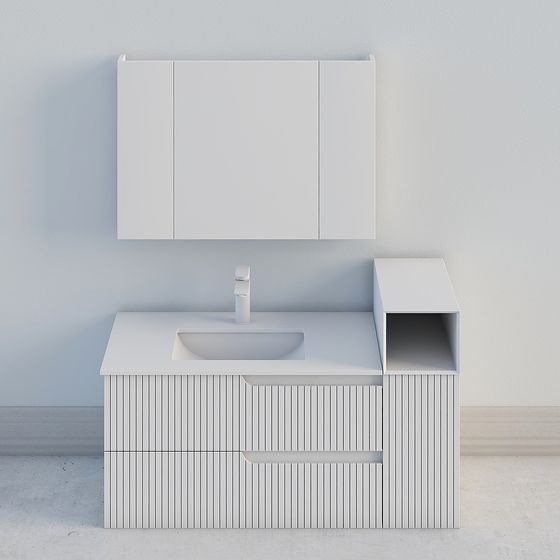 Modern Minimalist Bathroom Cabinet 3D model