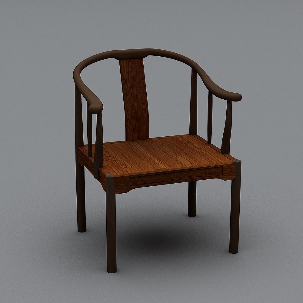 Ming dynasty furniture Chinese round backer armchair