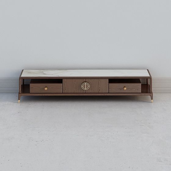Brown TV Cabinet 3D Model
