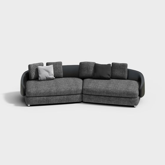 Elegant Low-Poly 3D Model Sofa for Modern Interiors