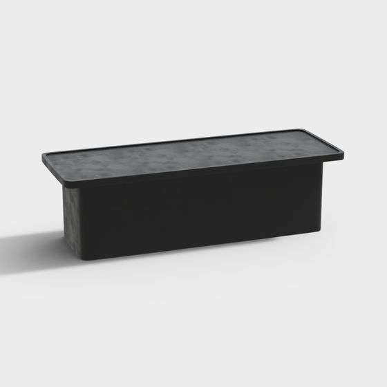 Stylish Low-Poly Concrete Planter Box 3D model