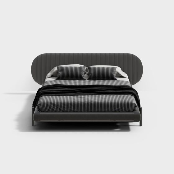 Sleek Modern 3D Bed Model for Contemporary Spaces