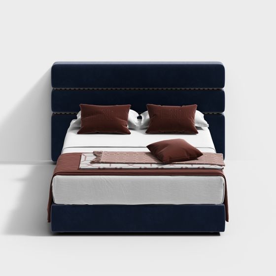 Velvet Dreams Bed 3D model
